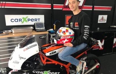 Le jeune pilote suisse Jason Dupasquier a renoué avec la compétition à Valencia :: CM Junior Moto3